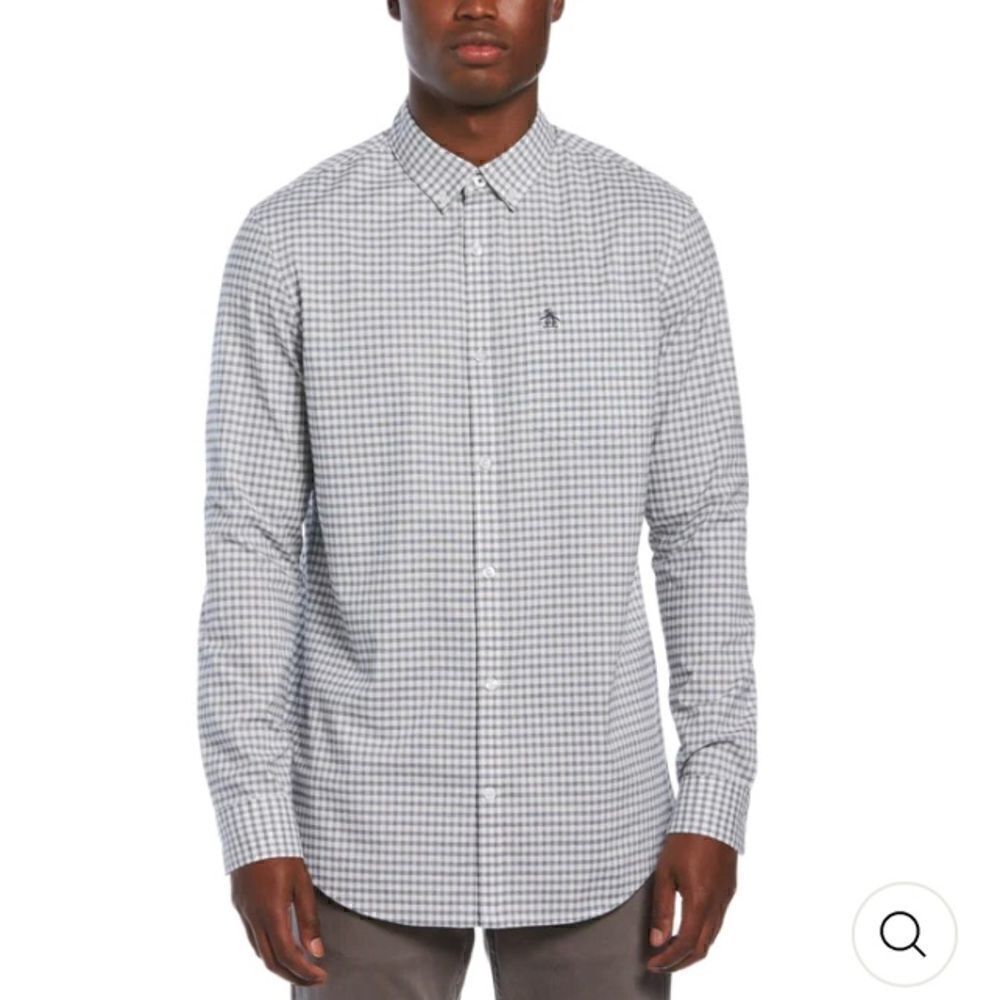 NWT Original Penguin Gingham Button Down shirt   